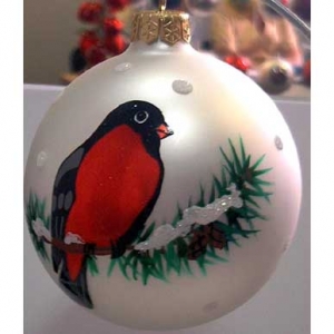 Christmas Ornaments "Bird". Four Ornaments Per Pack.