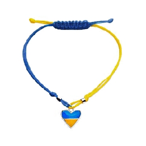 Bracelet Heart. Yellow-Blue
