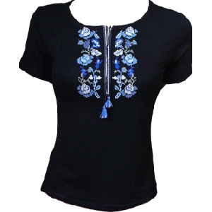 Embroidered Black Blouse 4