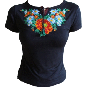 Embroidered Black Blouse 5