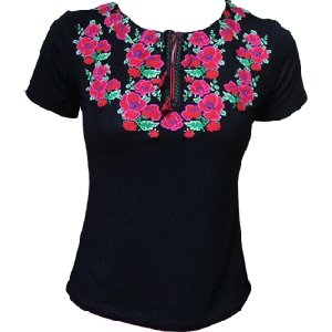 Embroidered Black Blouse 2