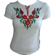 Embroidered White Blouse With Poppy's