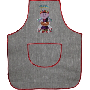 Embroidered Linen Apron 8