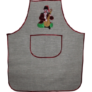 Embroidered Linen Apron 1