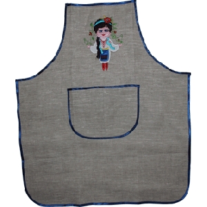 Embroidered Linen Apron 5