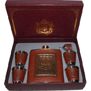The Big Brown Hip Flask Classical Gift Set