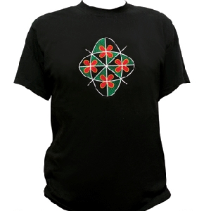 T-Shirt With Embroidery. Pysanka