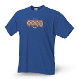 T-Shirt With Embroidery. Blue