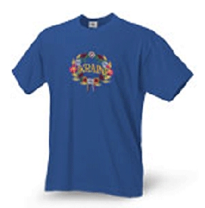 T-Shirt With Ukrainian Chaplet. Blue