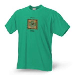 T-Shirt With Embroidery. Green