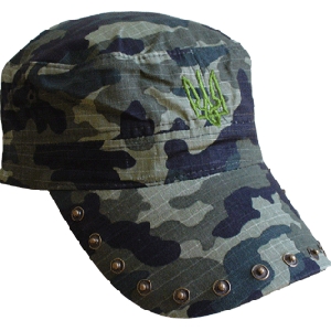 Комуфляжна кепка "Мисливська колекція" з зеленим тризубом