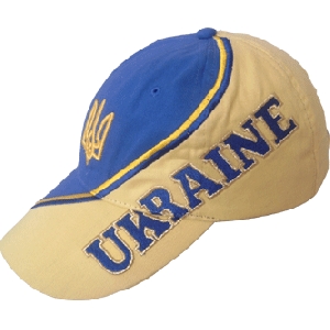 Українська кепка з Тризубом. Синьо/Жовта
