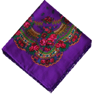 Українська традиційна хустина. Фіолетова