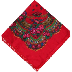 Ukrainian Traditional Shawl. Red