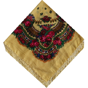 Ukrainian Traditional Shawl. Champagne