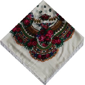 Ukrainian Traditional Shawl. White
