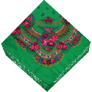 Ukrainian Traditional Shawl. Green