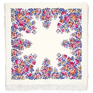 Woolen Shawl "Spring Flowering"