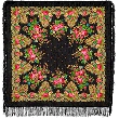 Woolen Shawl ""Summer Twilight". Black