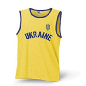 Ukrainian Stretchy Sleeveless T-Shirt. Yellow