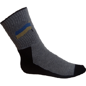 Ukrainian Logo Socks. Long Casf. Grey/Black. Ladies & Junior