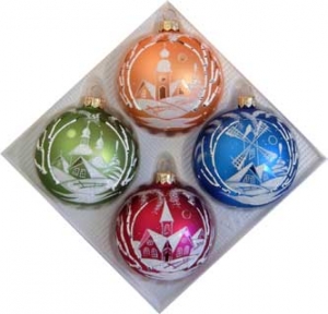 Christmas Ornaments "Ukraine". Four Ornaments Per Pack.