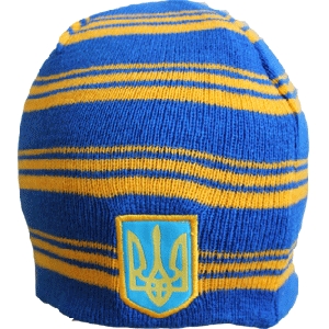 Українська шапочка. Синьо/жовта