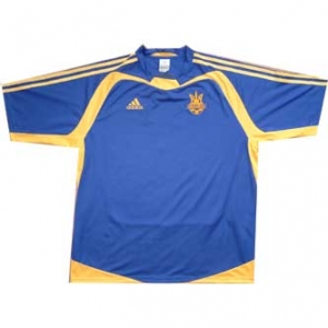 The Official, Adidas, Home, Ukrainian National Team Soccer Jersey. #7 Shevchenko