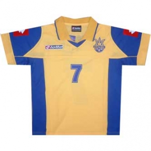 Home, Replica Soccer Jersey of Ukrainian National Team. Short Sleeve #7 Shevchenko