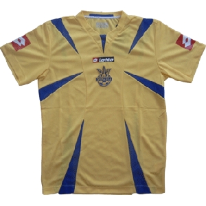 Official LOTTO Replica, World Cup Edition, Home Soccer Jersey of Ukrainian National Team