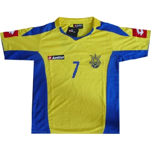 Ukrainian 08/09 Replica Home Soccer Jersey, #7 Shevchenko