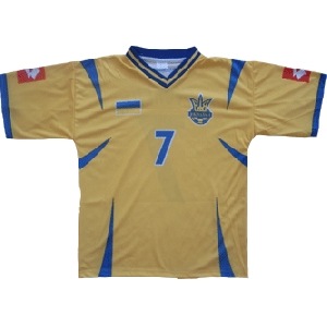 Soccer Training Jersey of Ukraine. Short Sleeve Home Jersey,#7 Shevchenko