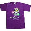 UEFA EURO 2012 Logo Poland-Ukraine T-Shirt. Cardinal
