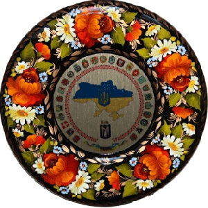Тарілка колаж ручної роботи. FTC01
