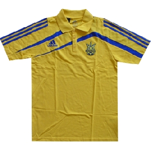 Official ADIDAS Home Soccer Polo Shirt of Ukrainian National Team 09/10