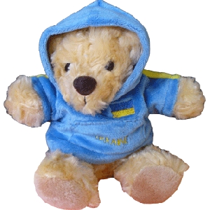 Ukrainian Teddy Bear In Hoodie