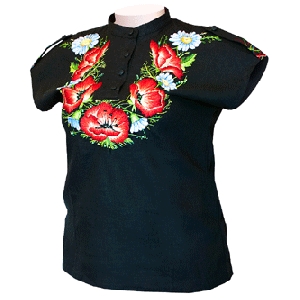 Linen Hand Embroidered Blouse. B3