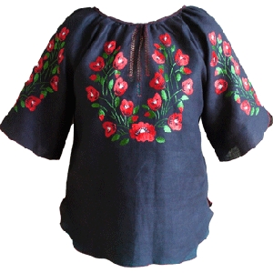 Thin Linen Hand Embroidered Blouse. B2
