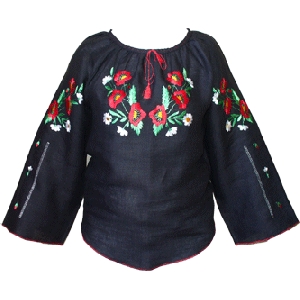 Gauze Linen Hand Embroidered Blouse. B2