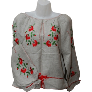 Thin Linen Hand Embroidered Blouse. G1