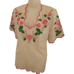 Velvet Hand Embroidered Blouse. G1