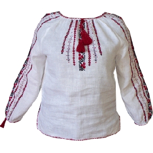 Linen Hand Embroidered Blouse. W1