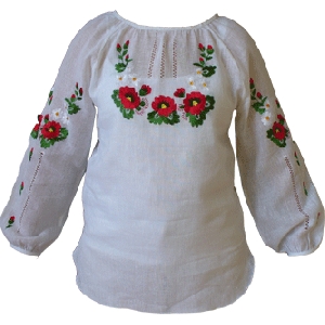 Thin Linen Hand Embroidered Blouse. W2