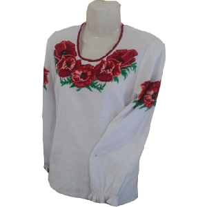 Linen Hand Embroidered Blouse. W5