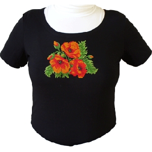 Black Top With Poppy's