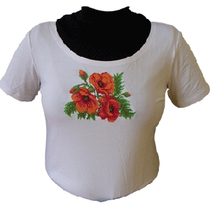 White Top With Poppy's