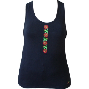 Black Tank Top With Roses